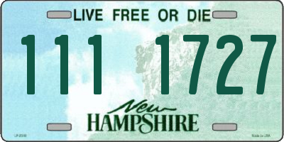NH license plate 1111727