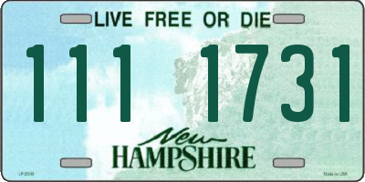 NH license plate 1111731