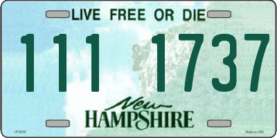 NH license plate 1111737