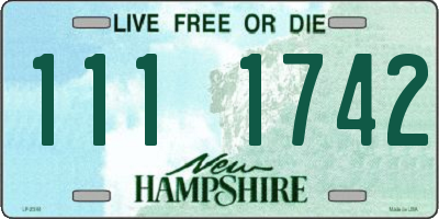 NH license plate 1111742