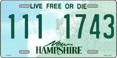 NH license plate 1111743