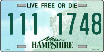 NH license plate 1111748