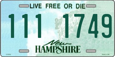 NH license plate 1111749