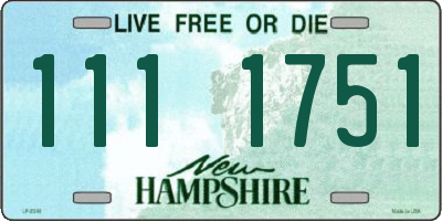 NH license plate 1111751