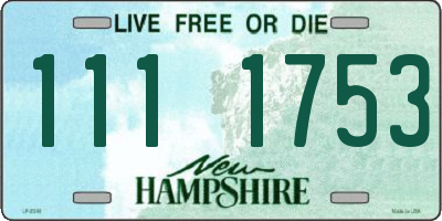 NH license plate 1111753