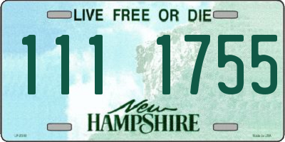 NH license plate 1111755