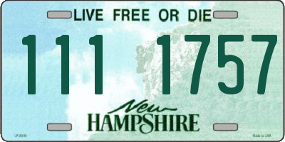 NH license plate 1111757
