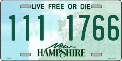 NH license plate 1111766