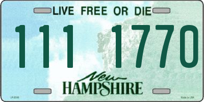 NH license plate 1111770