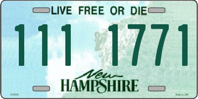 NH license plate 1111771