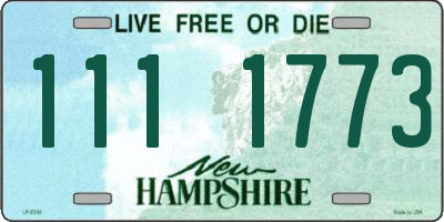 NH license plate 1111773