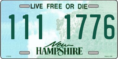 NH license plate 1111776