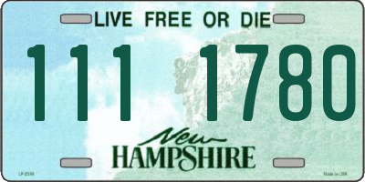 NH license plate 1111780