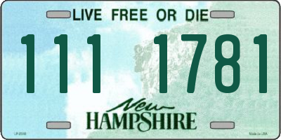 NH license plate 1111781