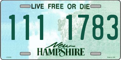 NH license plate 1111783