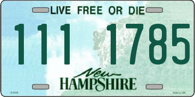 NH license plate 1111785