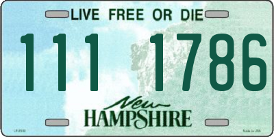 NH license plate 1111786