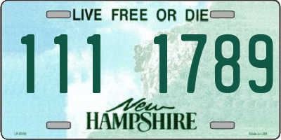 NH license plate 1111789
