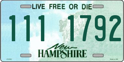 NH license plate 1111792