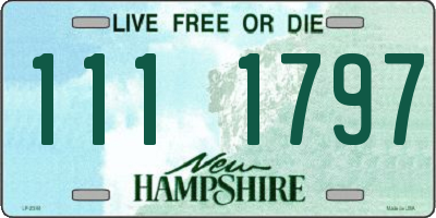 NH license plate 1111797