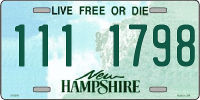 NH license plate 1111798