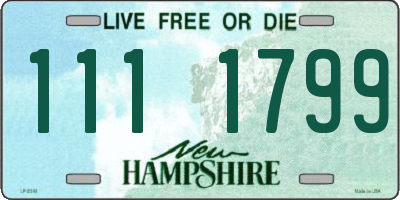 NH license plate 1111799