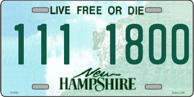 NH license plate 1111800
