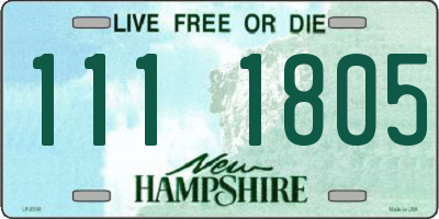 NH license plate 1111805