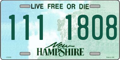 NH license plate 1111808