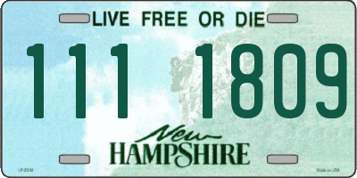 NH license plate 1111809