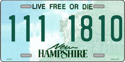 NH license plate 1111810