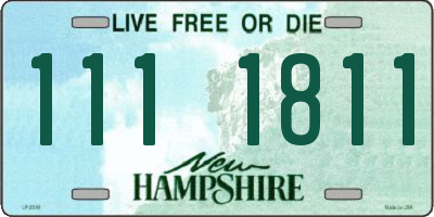 NH license plate 1111811