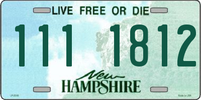NH license plate 1111812