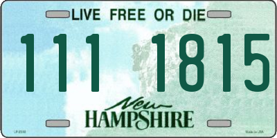 NH license plate 1111815