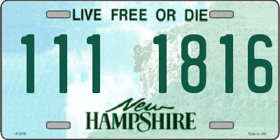 NH license plate 1111816