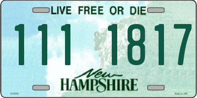 NH license plate 1111817