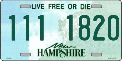 NH license plate 1111820
