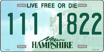 NH license plate 1111822
