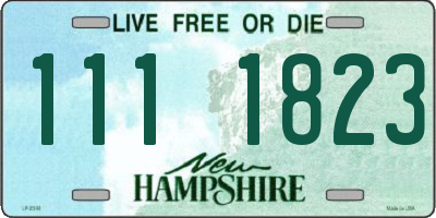 NH license plate 1111823