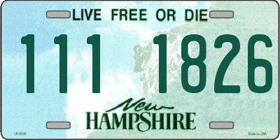 NH license plate 1111826