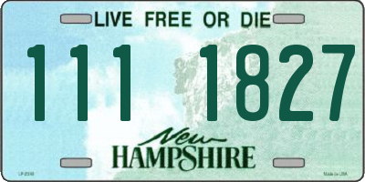 NH license plate 1111827