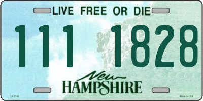 NH license plate 1111828