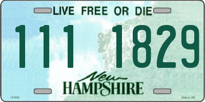 NH license plate 1111829