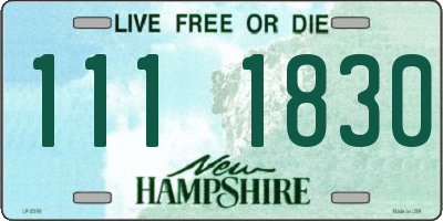 NH license plate 1111830