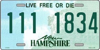 NH license plate 1111834