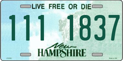 NH license plate 1111837