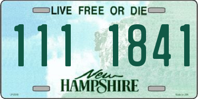 NH license plate 1111841