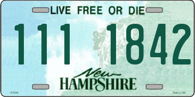 NH license plate 1111842