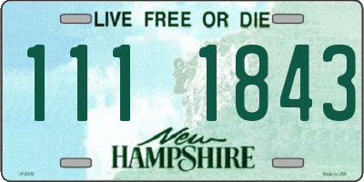 NH license plate 1111843
