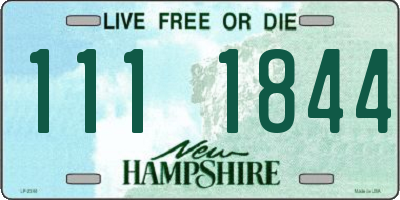 NH license plate 1111844